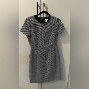 J.Crew black and white tweed shift dress, size Medium